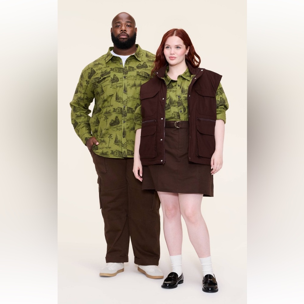 Woolrich x Target Green Toile Flannel Button-Down - NWT
